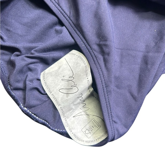 ANNE COLE womens navy blue one piece swimsuit w detachable straps strapless NWT - Picture 8 of 10